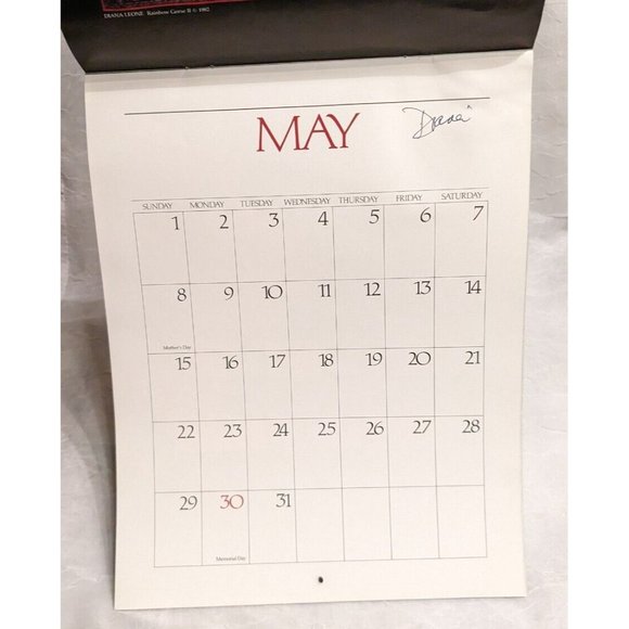 Quiltmakers 1983 Calendar Unmarked Signed Diana Leone Vtg Ephemera Scrapbook Sew - Picture 6 of 10